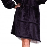 Cozy Noxxiez CH355 fekete – meleg televíziós pulóvertakaró kapucnival tiniknek és felnőtteknek