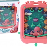 Rózsaszín Mini Pinball ügyességi játék labdával