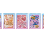 Jegyzetfüzet 15 × 21 cm szívvel és folyadékban úszó csillámokkal, 80 lap