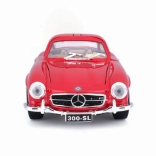 Mercedes Benz 300SL Piros Fém Modell 1:24