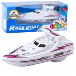 Fehér motorcsónak elemmel