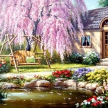 ANATOLIAN Puzzle Ház a Cseresznyefa mellett 1000 darab