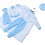 Llorens újszülött babaruha 35–36 cm, 3 részes szett takaróval