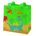 Zöld dinoszauruszos ajándéktáska 23 × 21,5 × 11 cm