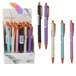 Fém golyóstoll pikkelyhatással – kék tinta, 1,0 mm, nyomógombos mechanizmus