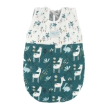 Hálózsák 36–40 cm-es babához, PETITCOLLIN, zöld–fehér