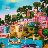 TREFL Premium Plus puzzle – A színek művészete: Syros, Görögország, 1000 darab