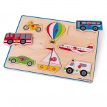 Bigjigs Toys fa puzzle közlekedési eszközök