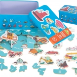 Puzzle Fém Dobozban Járművek