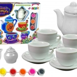Kreatív teás készlet DIY porcelán festéshez