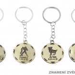 Kerek kulcstartó csillagjeggyel
