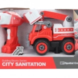 Csavarozható, távirányítós tűzoltóautó