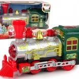 Karácsonyi Lokomotív Világítással és Hangokkal, Elemmel