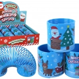 Kultikus kék rugó karácsonyi motívummal 6 cm