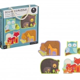 Petit Collage első puzzle - Erdő állatkák