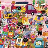 Magnolia puzzle macskás tömeg 1000 darab