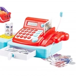 Gyerek pénztárgép kiegészítőkkel, fény- és hangeffektekkel 33 cm
