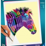 creart: számok szerinti festés – funky zebra