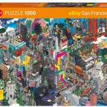 Puzzle Pixorama: San Francisco Keresése 1000 darabbal