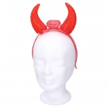 Világító, csillogó ördögszarvak hajpánton