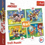 Puzzle 4 az 1-ben MICKEY ÉS BARÁTAI