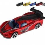 6 darabos versenyautó készlet – fém és műanyag, 8 cm, szabadonfutós