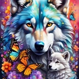 Puzzle Anyai szeretet Farkasok 1000 darab