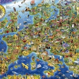 Educa puzzle őrült Európa térkép 500 darab