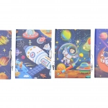 Emlékkönyv Űr témával és zárral 13x18 cm