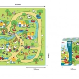 Habos kirakós játszószőnyeg – élet a vidéken, 9 darab, EVA, 10 hónapos kortól