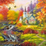 1000 darabos puzzle őszi hangulattal