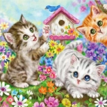 Gyémántfestés Macska csapat 30x40 cm