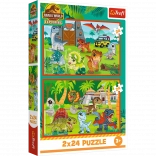 Puzzle 2x24 Kis dinoszauruszok Universal Jurassic World Trefl
