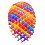 Szivárvány antistressz elasztikus szenzoros játék 10 cm