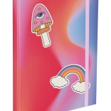 BAAGL mappa iskolai füzetekhez A4 – szivárvány, piros