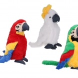 plüss papagáj 24 cm – pihe-puha játék 3 színben