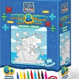 Kiszínezhető osztás puzzle - 100 darab