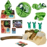 Bakugan Training Set zöld Titanium Trox figurával a Spin Mastertől – stratégiai játék és edzőaréna