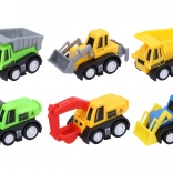 Visszahúzós építőjárművek 6 db, 6 cm