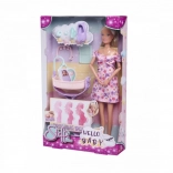 Steffi Love Hello Baby baba növekvő pocakkal és kisbabával