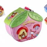 Fém persely házikó formában zárral 16 × 8 cm