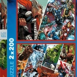 Puzzle 2×200 darabos Avengers – A világ védelmezői MARVEL
