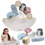 PolarB Arktiszi állatok fából készült egyensúlyozó játék