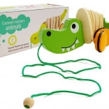 Fa húzható krokodil 18 cm