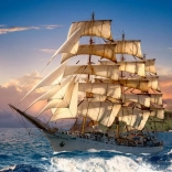 1500 darabos puzzle Alkonyati hajózás