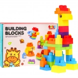 építőkészlet gyerekeknek, 68 darab – ZOO állatkák matricákkal