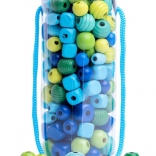 Gyöngyök tubusban zöld-kék