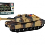 Műanyag tank 17 cm, lendkerekes, fénnyel és hanggal – 2 szín (RUI JIA, MILITARY AFFAIRS)