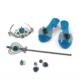 Hercegnő készlet – kék cipellők és öltöztetős kiegészítők