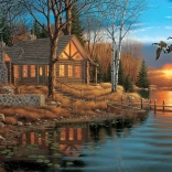 Puzzle COBBLE HILL Pihenés a tónál 1000 darab